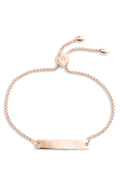 Shop Monica Vinader Mini Havana Chain Friendship Bracelet In Rose Gold