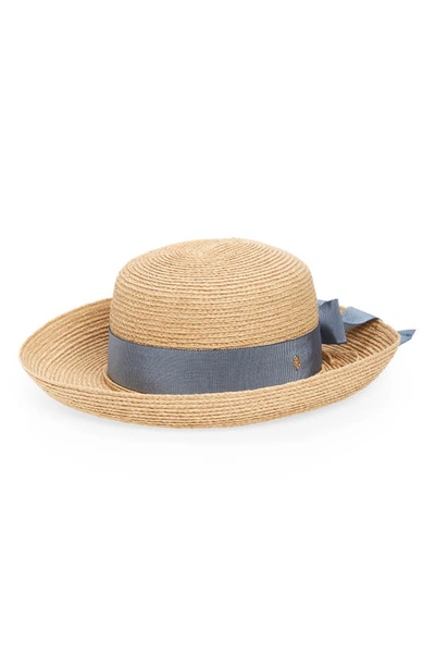 Shop Helen Kaminski Newport Raffia Straw Hat In Natural/ Coastal
