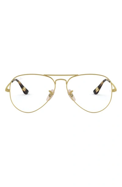 Shop Ray Ban 6489 58mm Optical Glasses In Matte Gold