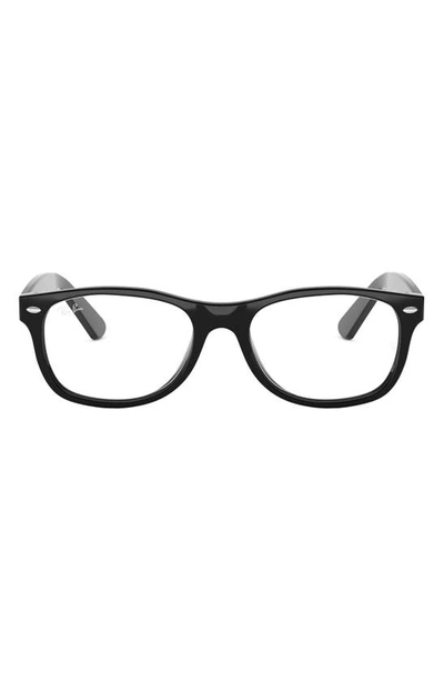 Shop Ray Ban 52mm Optical Glasses In Shiny Black