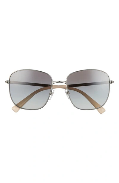 Shop Valentino 57mm Studded Sunglasses In Ruthenium/ Gradient Grey