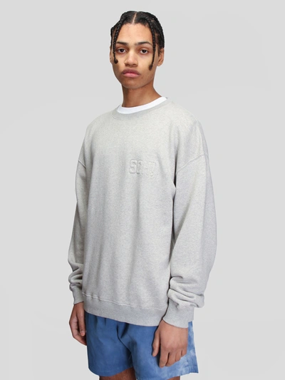 Shop Schnayderman’s Boxy Sch! Sweatshirt In Grey Melange