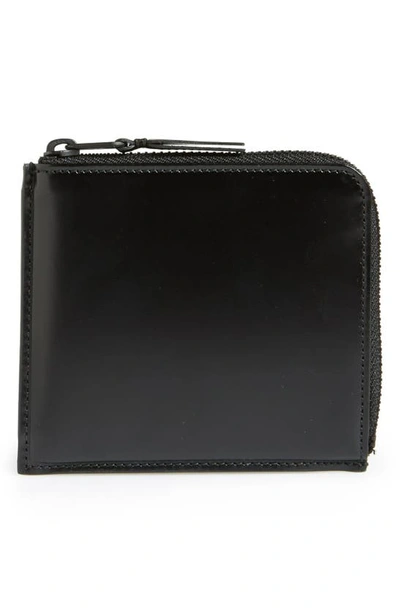 Shop Comme Des Garçons Half Zip French Wallet In Black