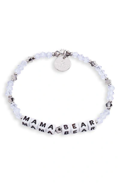 Shop Little Words Project Mama Bear Beaded Stretch Bracelet In Iris