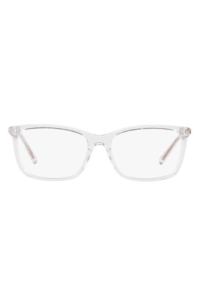 Shop Michael Kors 52mm Square Optical Glasses In Clear