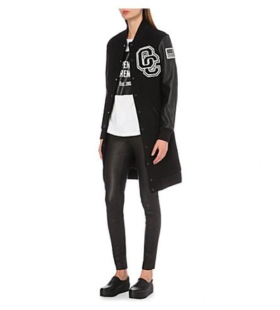 Shop Opening Ceremony Embroidered Long Varsity Jacket In Black Multi