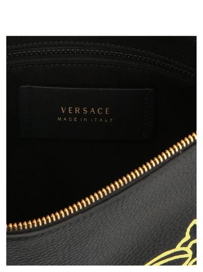 Shop Versace Medusa Print Clutch Bag In Black