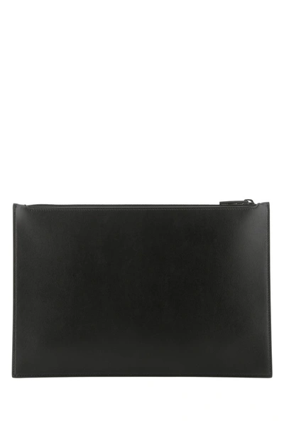 Shop Alexander Mcqueen Logo Print Clutch In Black