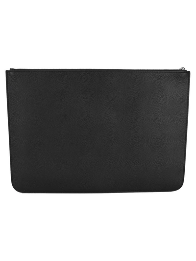 Shop Balenciaga Logo Printed Pouch In Black