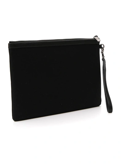 Shop Saint Laurent Rive Gauche Zippered Pouch In Black