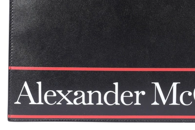 Shop Alexander Mcqueen Logo Print Clutch In Black