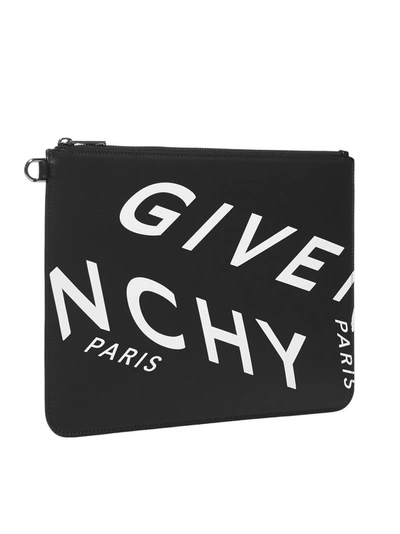 Shop Givenchy Refracted Large Clutch Bag In Black