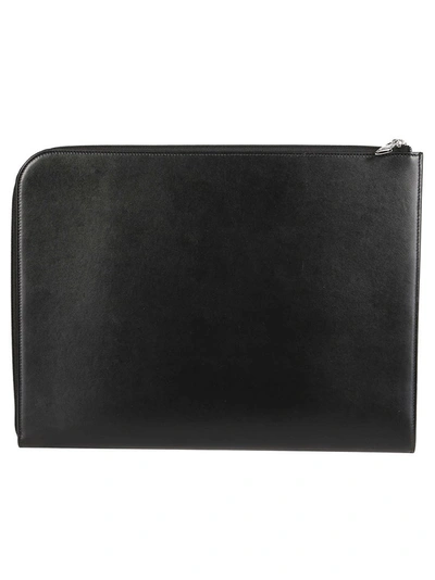 Shop Alexander Mcqueen Logo Clutch Bag In Black