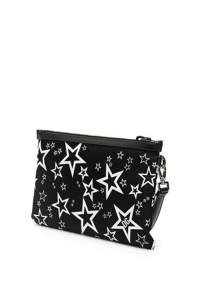 Shop Dolce & Gabbana Star Printed Clutch Bag In Black