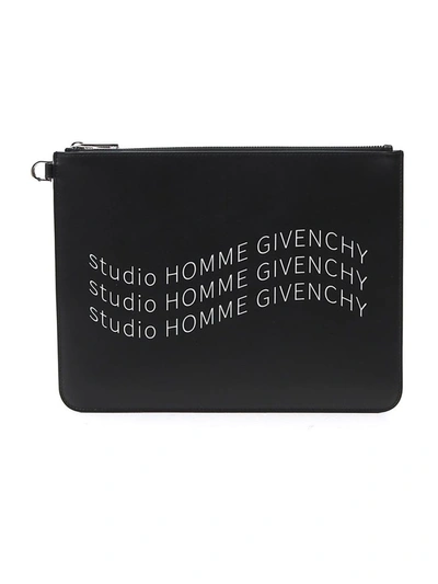 Shop Givenchy Studio Homme Clutch Bag In Black