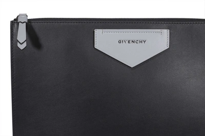 Shop Givenchy Antigona Flat Clutch Bag In Black