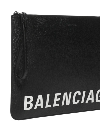 Shop Balenciaga Cash Large Pouch In Black