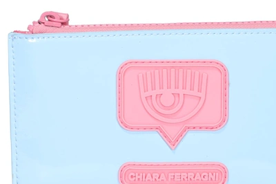 Shop Chiara Ferragni Eyelike Pochette In Blue