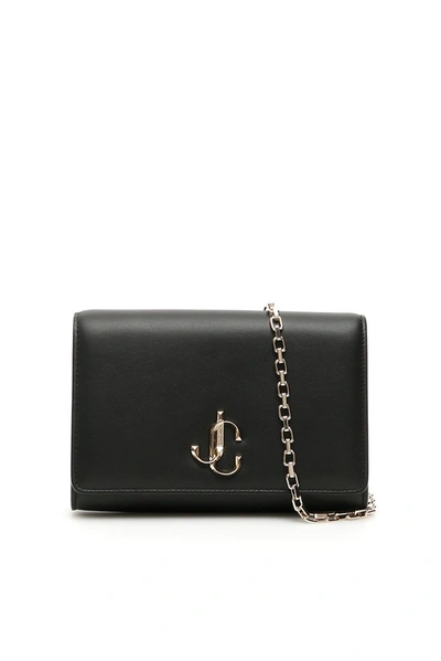 Shop Jimmy Choo Varenne Clutch Bag In Black