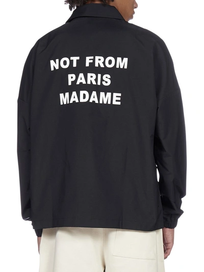 Shop Drôle De Monsieur Nfpm Print Shirt Jacket In Black