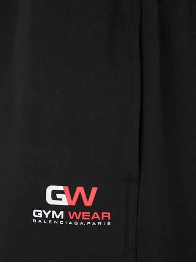 Shop Balenciaga Gym Wear Shorts In Black