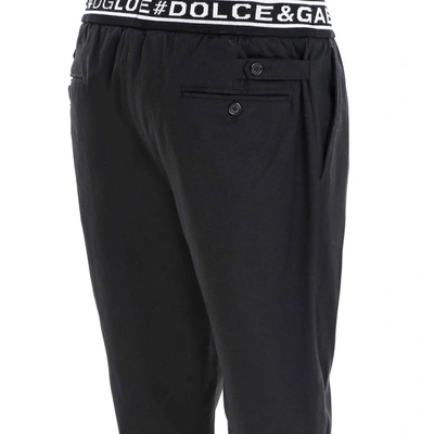 Shop Dolce & Gabbana Logo Sports Pants In Black