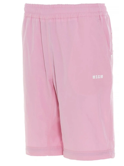 Shop Msgm Detachable Legs Jogging Pants In Pink