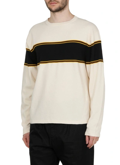 Shop Jil Sander Striped Knit Jumper In White