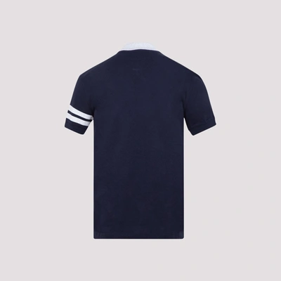 Shop Brunello Cucinelli Logo Embroidered Polo Shirt In Blue
