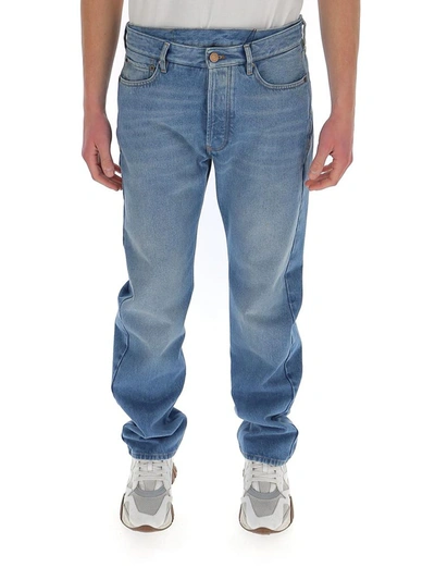 Shop Balenciaga Flatground Slim Leg Jeans In Blue