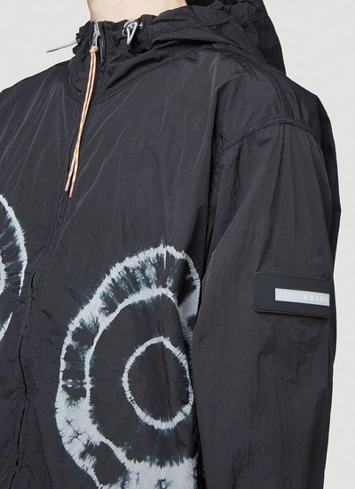 Shop Aries Tie Dye Windcheater Jacket In Black