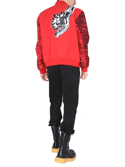 Shop Kenzo X Kansaiyamamoto Mountain Lion Bomber Jacket In Red