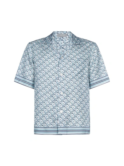 Shop Dior Homme  Oblique Pixel Hawaiian Shirt In Multi