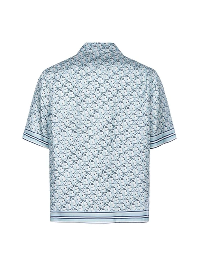Shop Dior Homme  Oblique Pixel Hawaiian Shirt In Multi