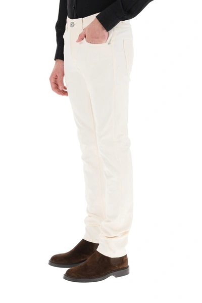 Shop Etro Slim Fit Jeans In White