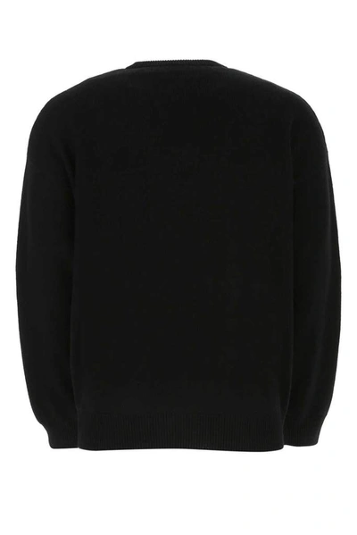 Shop Balenciaga Logo Crewneck Sweater In Black