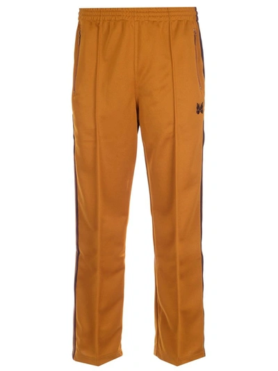 Shop Needles Cropped Track Pants In Yellow