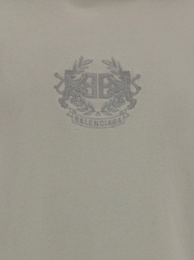 Shop Balenciaga Bb Logo Hoodie In Grey