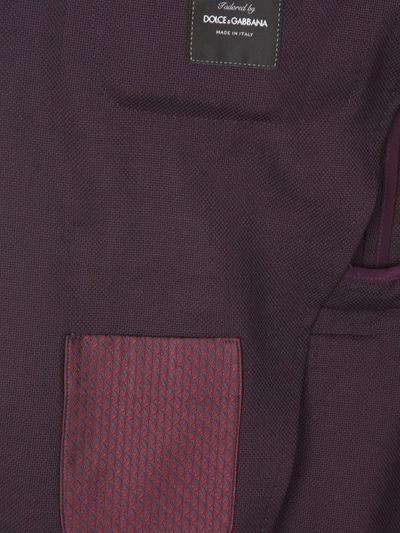 Shop Dolce & Gabbana Logo Patch Portofino Jacket In Purple