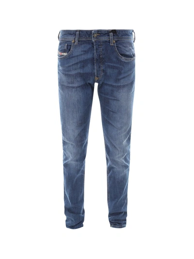 Shop Diesel Sleenker Skinny Jeans In Blue