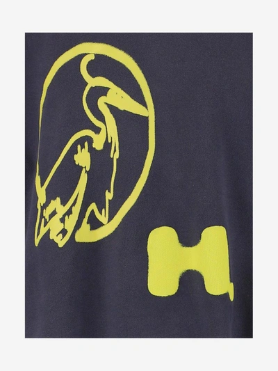 Shop Heron Preston Graphic Print Sweatshirt In Navy