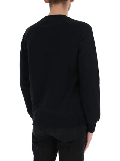 Shop Balmain Logo Crewneck Sweatshirt In Black