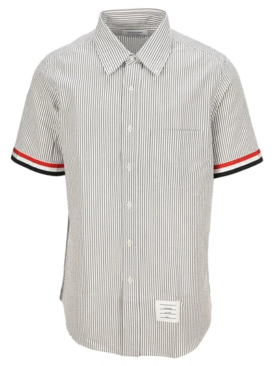 Shop Thom Browne Striped Short In Grey