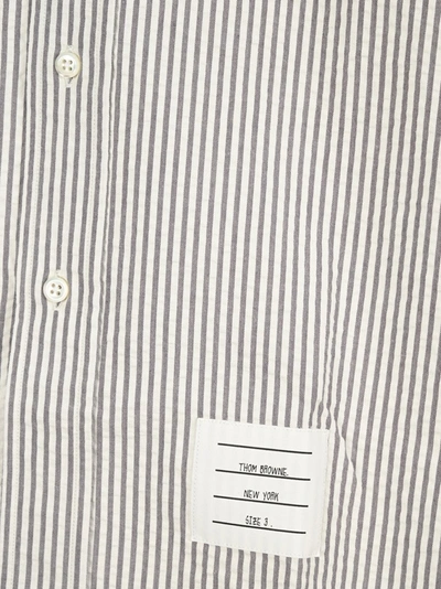 Shop Thom Browne Striped Short In Grey