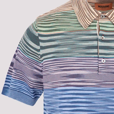Shop Missoni Striped Polo Shirt In Multi