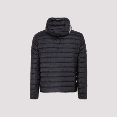 Shop Herno Padded Contrast Zip Jacket In Black
