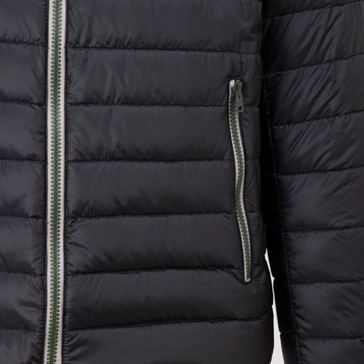Shop Herno Padded Contrast Zip Jacket In Black