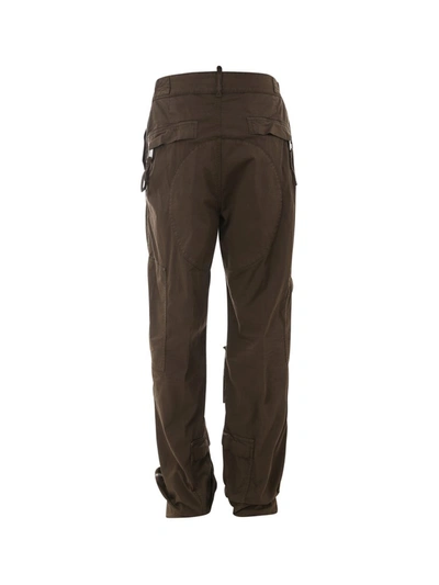 Shop Dsquared2 Straight Leg Cargo Pants In Green