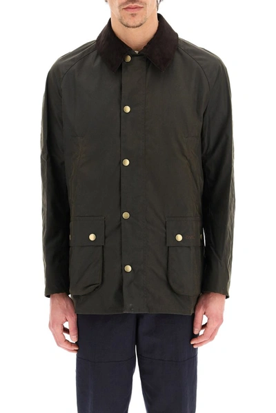 Shop Barbour Ashby Waxed Jacket In Green