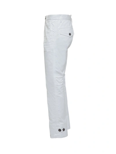 Shop Dsquared2 Logo Patch Chino Pants In White